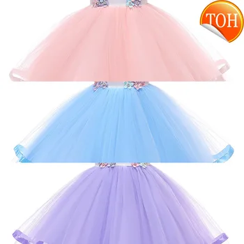 

Baby Girls Tutu Dress Pastel Rainbow Princess Girls Birthday Party Dress Children Kids Halloween Perform Costume