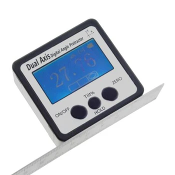 

HOT-Dual Axis Electronic Protractor Digital Inclinometer Level Box Magnetic Level Measuring Tool Angle Meter Electron Goniometer