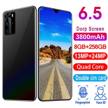 

Smartphones 4GB RAM 64GB ROM 6.5 inch face ID unlocked celulares quad core android mobile phones wifi WCDMA Unlock cheap