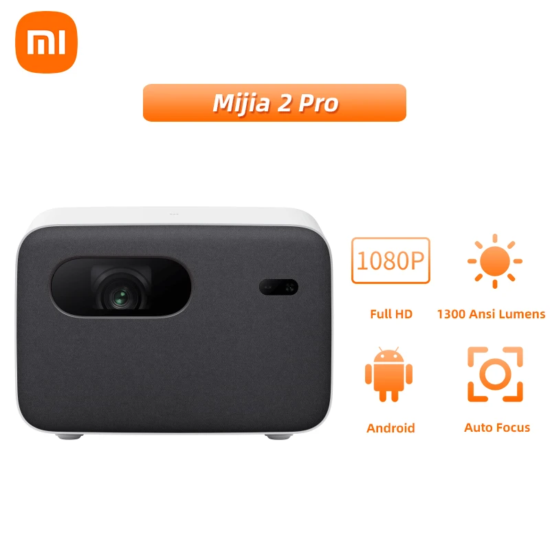 Смарт-проектор Xiaomi Mi 2 Pro 1080P DLP 1300 ANSI поддержка 4K видео ТВ домашний кинотеатр Full HD