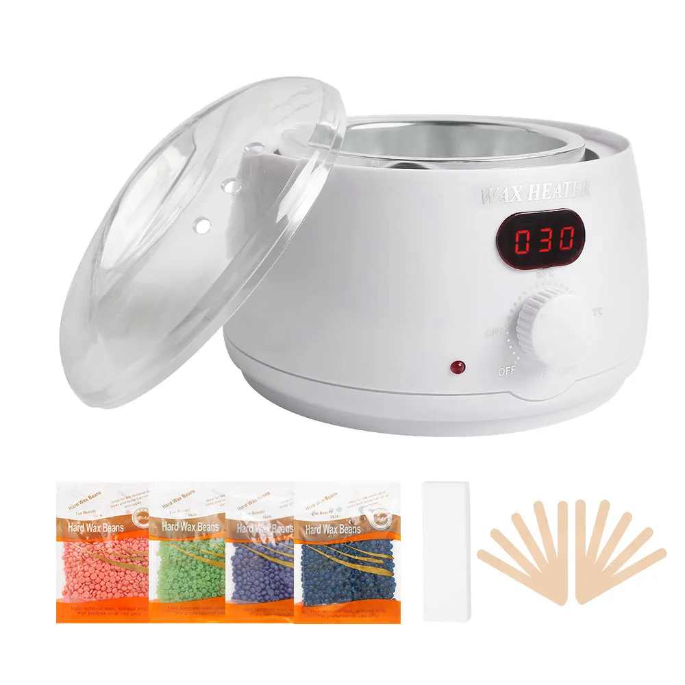 

Wax Warmer Kit Hair Removal Tool Waxing Heater Machine with Wax Beans and Wax Applicator Sticks Removing Hair of Body Leg Bikini