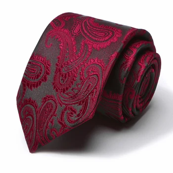 

New Red Floral Dot Ties For Men 7.5 cm Width Mens Ties luxury Business Formal floral print Neckties Luxury Wedding Party