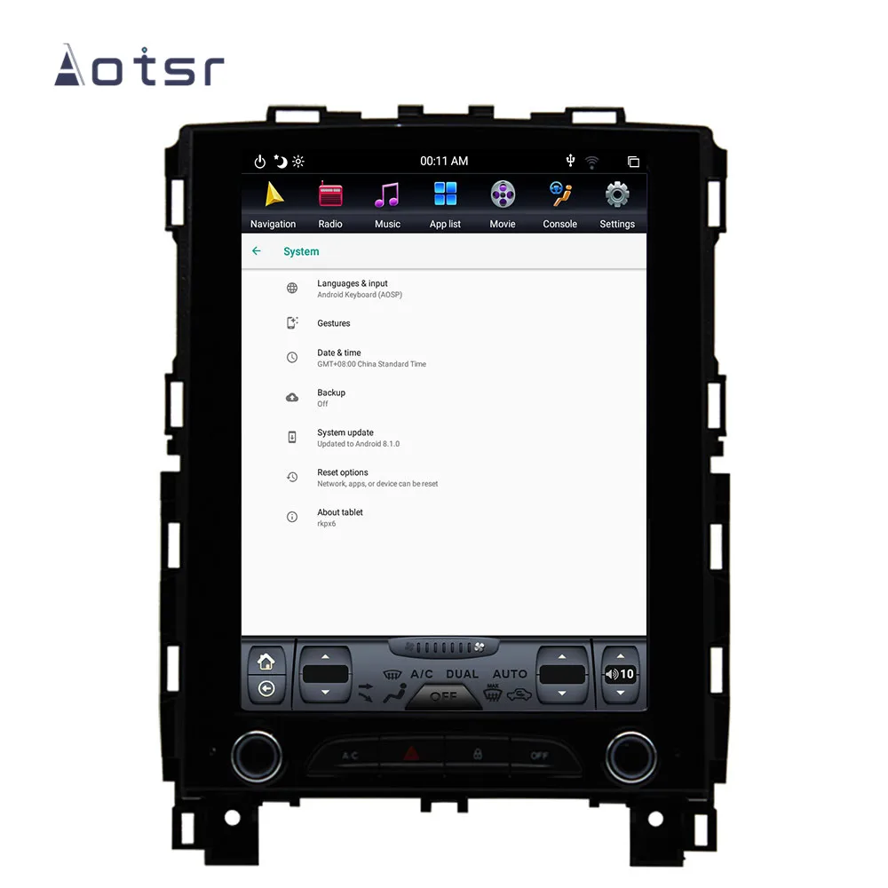 Clearance Aotsr Tesla 10.4“  Vertical screen Android 8.1 Car DVD Multimedia player GPS Navigation For Renault Koleos/Megane 4 2016-2018 2