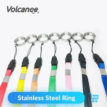 

Volcanee Vape SS316L Pod Lanyard Ring Necklace Portable Fit 24mm 22mm RTA RDA Long Decorative Ring Vape Accessories