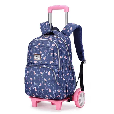 Big wheels backpack Школьная сумка для студентов, рюкзак на колесиках для детей, сумка на колесиках для девочек, школьный рюкзак, сумка на колесиках для детей, школьная сумка на колесиках - Цвет: Big wheels backpack