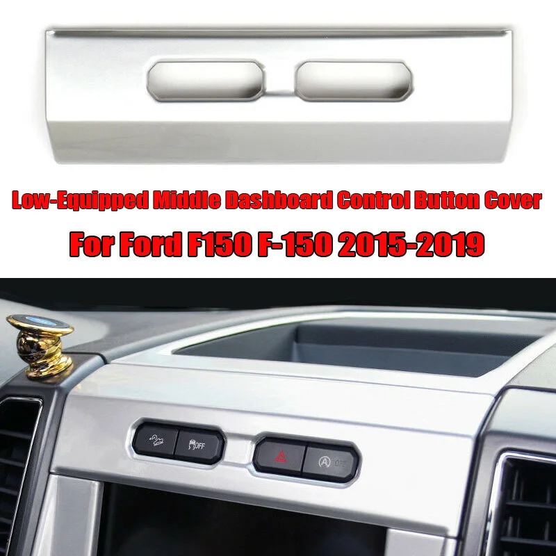 

Chrome Dashboard Control Button Frame Cover Trim Part For Ford F150 2015-2019