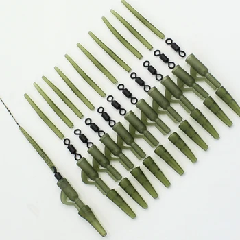 

1Set Total 40pcs Carp Fishing Lead Clips Quick Change Snap Clips and Tail Rubber Connector for Carp Fishing Rigs
