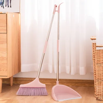 

Color Broom Dustpan Suit Foldable Household Cleaning Tools Plastic PP Broom Combination Soft Hair Clean Dustless Helper Sets