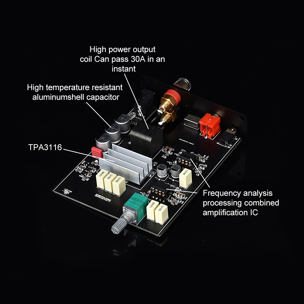 BRZHIFI мини HIFI TPA3116 100 Вт Цифровой высокомощный сабвуфер усилитель звука 2,0 2,1 бас/моно домашний аудио цифровой усилитель для дома