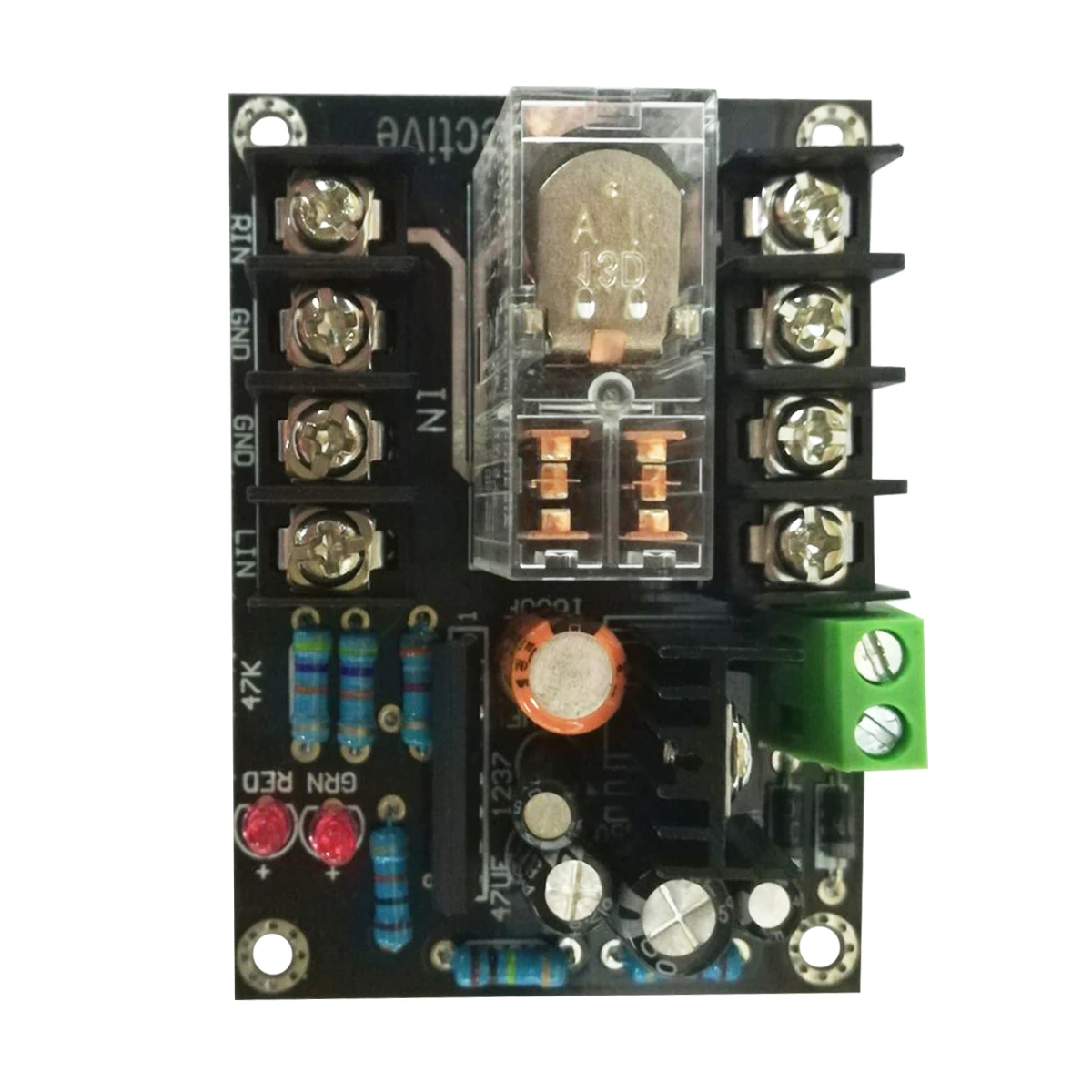 2 канальный динамик защита от задержки плата UPC1237 усилитель AC12V 24V OMRON Реле для
