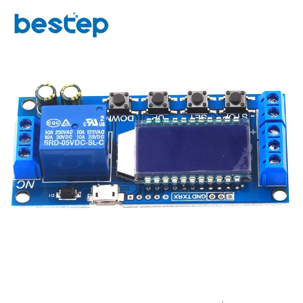 Цифровой ЖК дисплей Micro USB 6 30 в реле времени модуль управления таймер цикл запуска