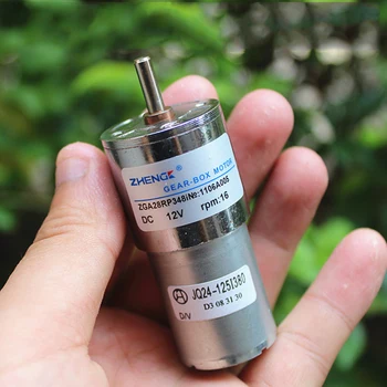 

ZGA28 DC 6V-12V 16RPM Slow Speed Mini 370 Full Metal Electric 28mm Gear Box Reduction Motor Reversible DIY Car Robot