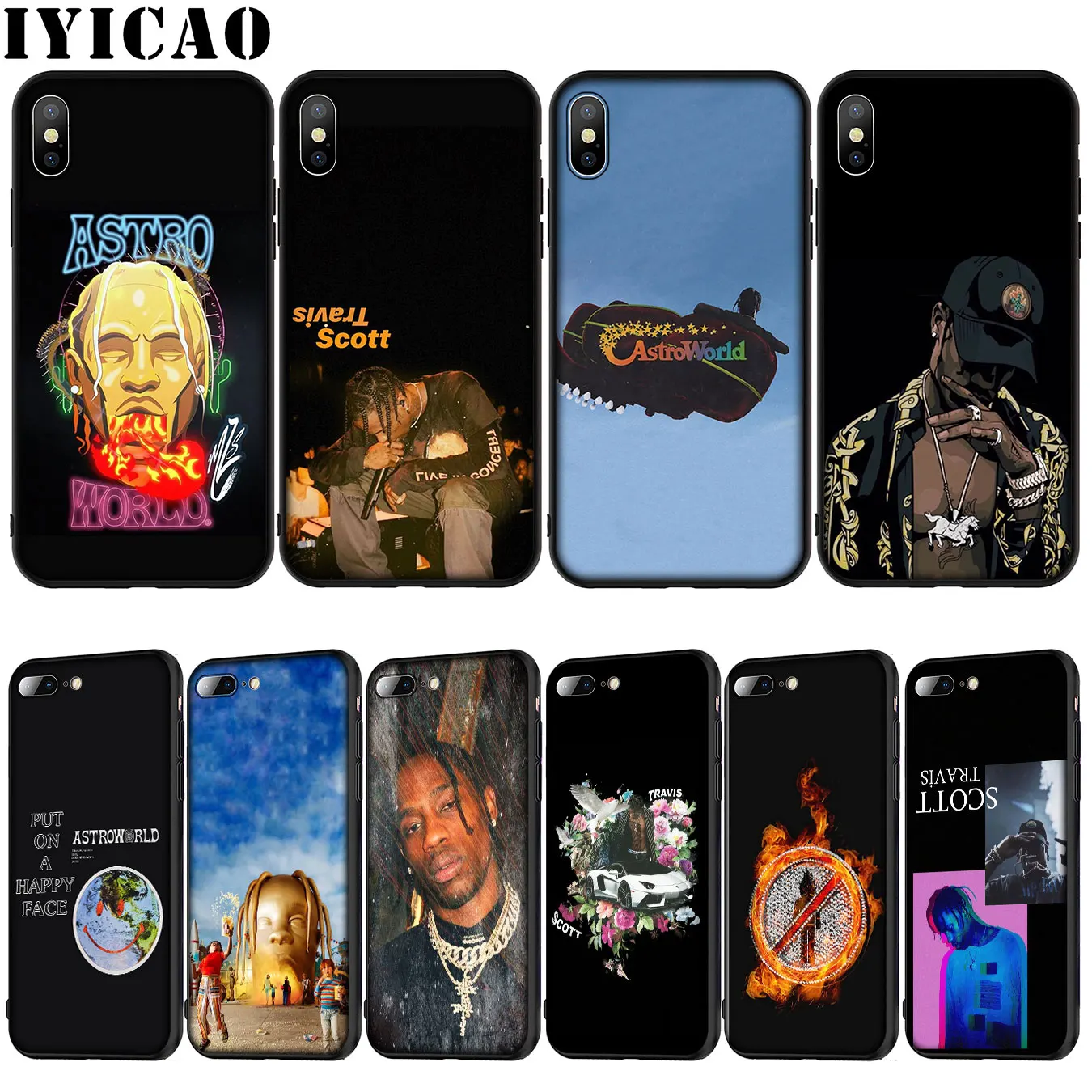 IYICAO Pop с изображением Трэвиса Скотта astroworld Мягкий силиконовый чехол для iPhone XR X XS 11