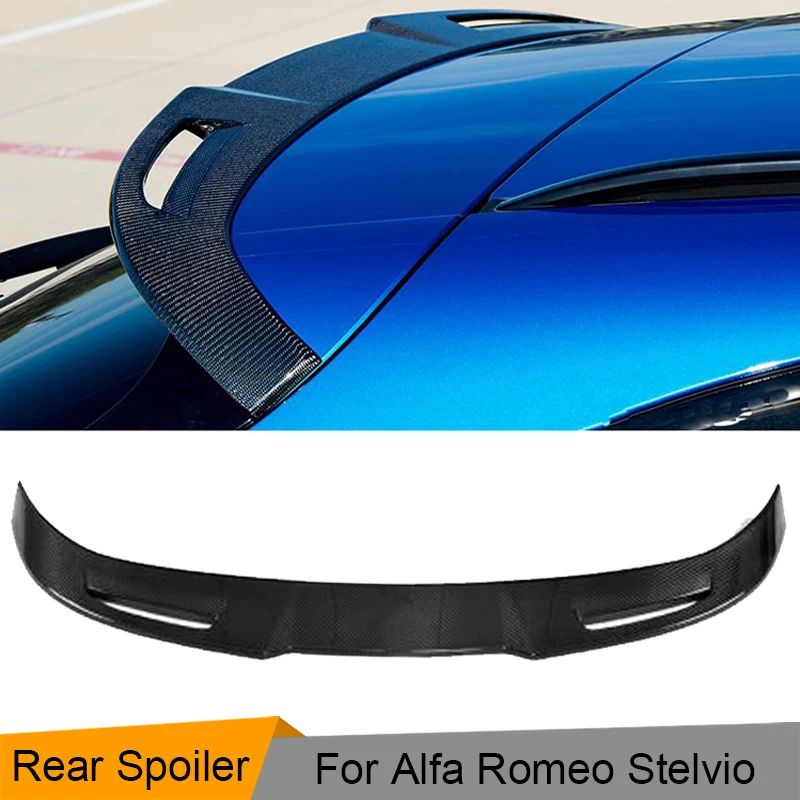 Carbon Fiber Rear Roof Window Lip Spoiler for Alfa Romeo Stelvio 2017 2018 Car Wing | Автомобили и мотоциклы
