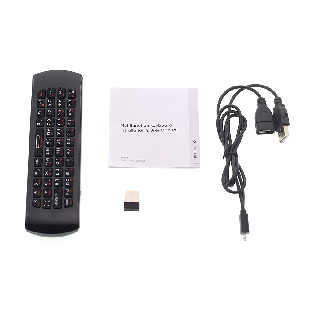 Rii i25A русская английская мини-клавиатура 2,4G Беспроводная воздушная мышь с микрофоном для мини-ПК Мультимедийный проигрыватель с IPTV Smart Android tv Box X96