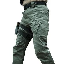 SWAT Men Military Tactical Pants Combat Pants Multi Pockets Waterproof Wear Resistant Casual Cargo Pants 5XL