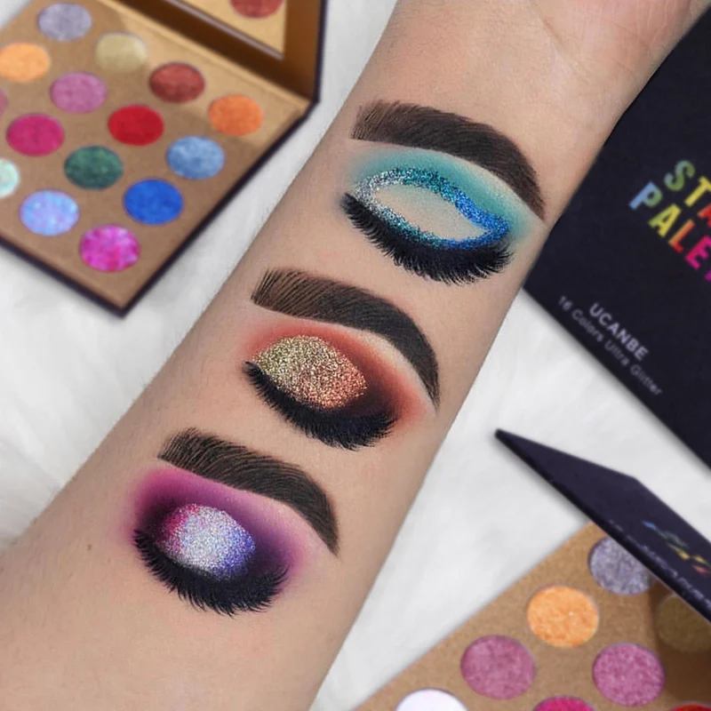 

Recommend 16 Color Diamond Big Pearlescent Metal Eye Shadow Disc Stage Shiny Powder Eyeshadow Palette Cosmetic