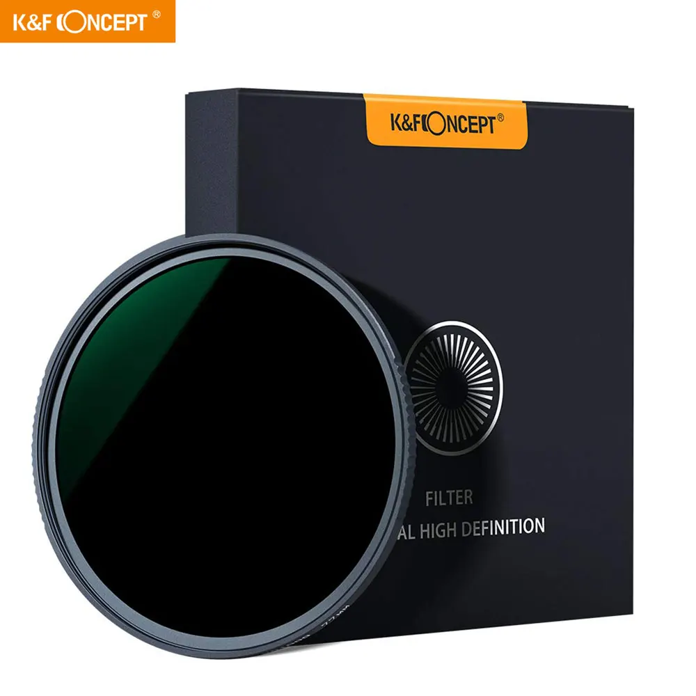 K & F Concept ND фильтр ND1000 52 мм 58 67 77 объектива нейтральной плотности HD 18 слоев с