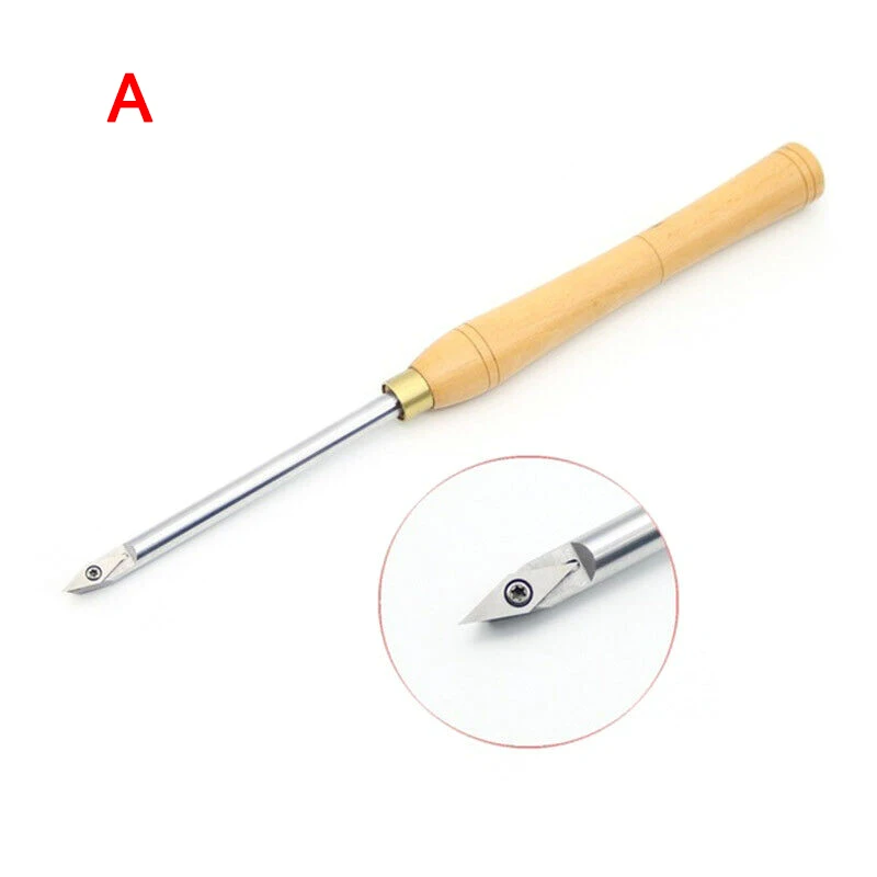 

Wood Turning Tool Carbide Insert Cutter Lathe Round Shank for DIY Woodworking DTT88