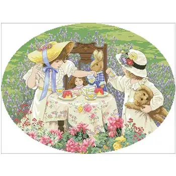 

Afternoon tea patterns Counted Cross Stitch 11CT 14CT DIY Chinese Cross Stitch Kits Embroidery Needlework Sets