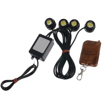 

Car Drl 4 In 1 12V Eagle Eye Led Emergency Strobe Light Drl Wireless Remote Control Kit Daytime Running Lights Auto Parts