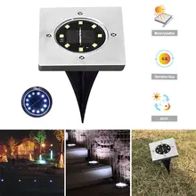 Дисковый светильник s 8 светодиодный уличный прочный погребенный светильник наземный светильник солнечный светильник-контроль светодиодный путь садовый настил безопасность для дома и улицы