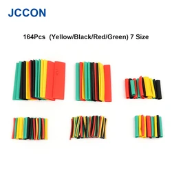 164 pçs kit de envolvimento termoretractil do psiquiatra do calor do carro que encolhe o envoltório do fio da tubulação sortido sleeving da isolação do cabo da luva