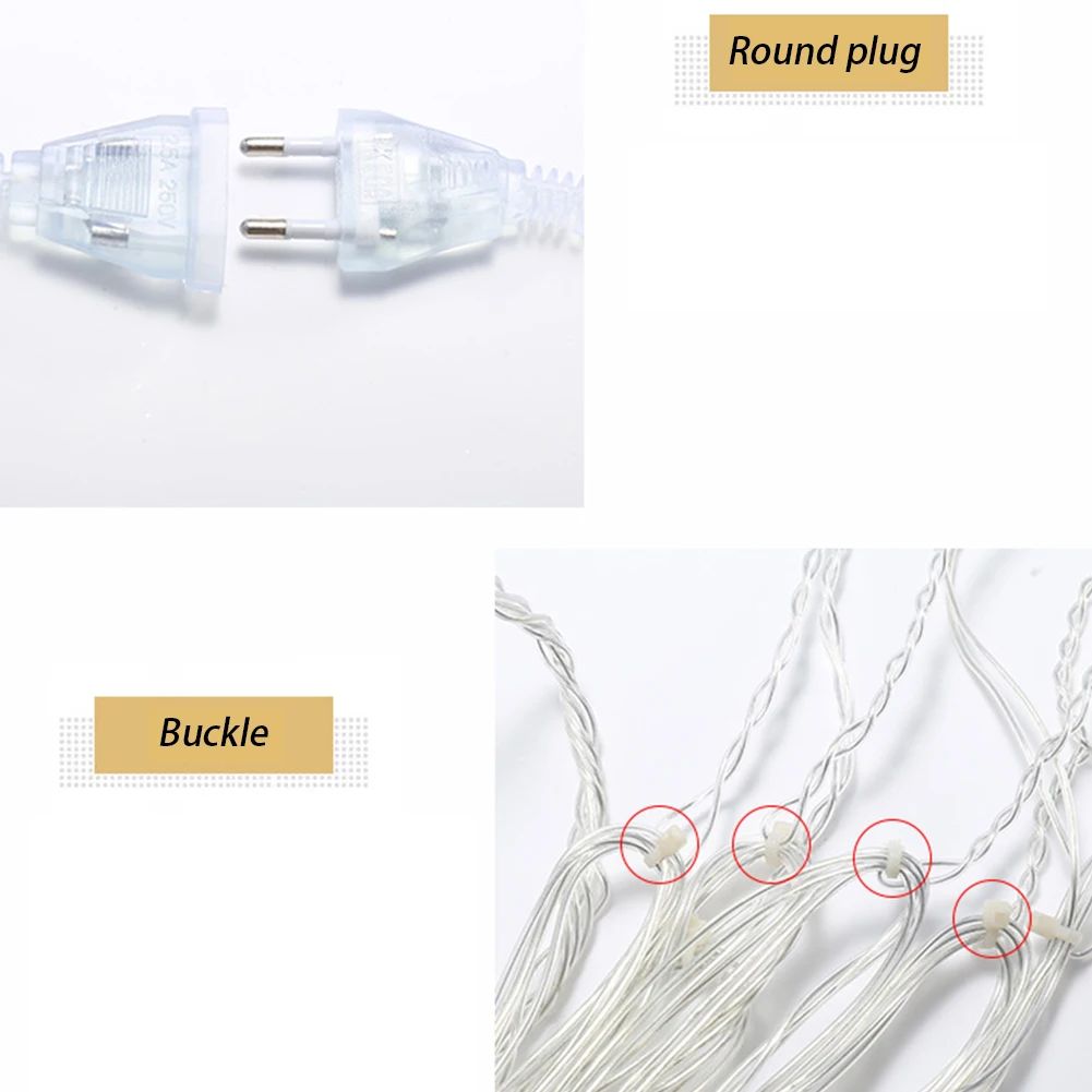 2.5m 8 Modes Fairy Lamp Waterproof Wedding Decor Curtain LED String Light Heart Shape