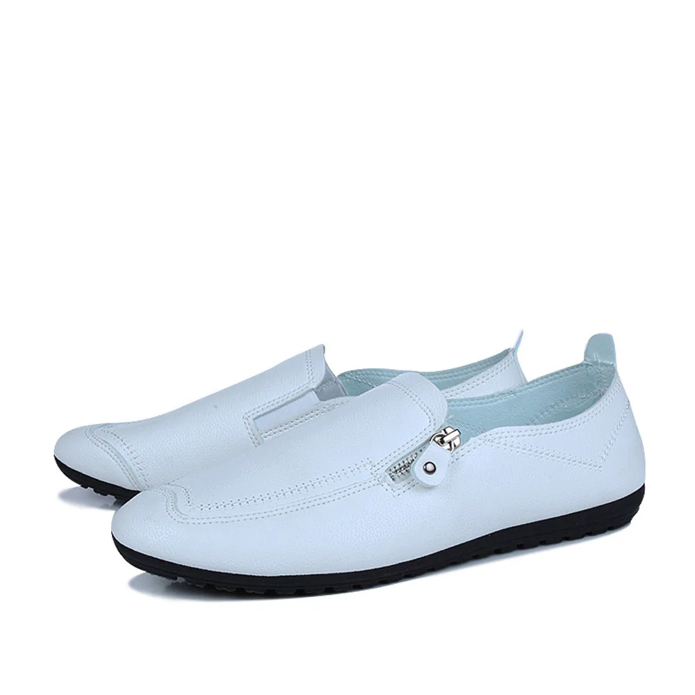 

New Men's Shoes Casual Moccasins Men Loafers Shoes Luxury Brand Breathable Chaussure Homme Flat PU Leather Shoes Male