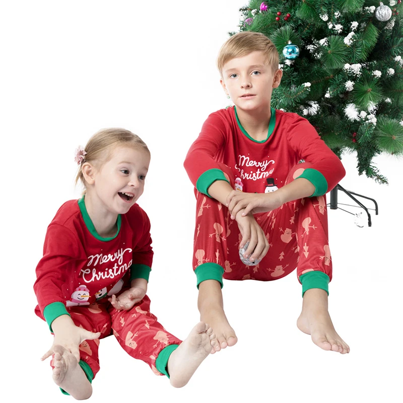 Новинка года; зимние пижамные костюмы для детей и взрослых; семейный Рождественский модный пижамный комплект; рождественские пижамные костюмы с принтом снеговика