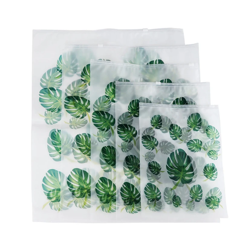 

5 Piece Travel Goods Transparent Plant Waterproof Travel Storage Bag Portable Ladies Storage Bag Wash Bath Set Travel Bag