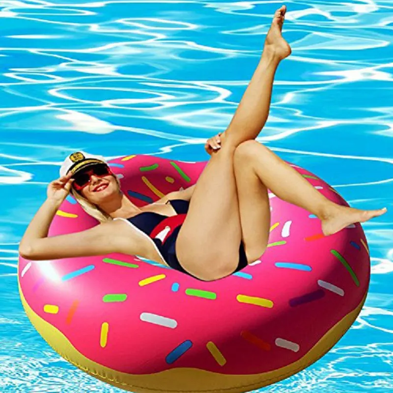 

TYAKKVE Inflatable Donut Swimming Ring for Pool Float Mattress Swimming Pool Thickened PVC Summer Floating Ring Seat Toys