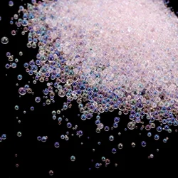 Mini Bubble Ball Beads for Resin Filling and DIY Nail Art Decor (Light Pink)