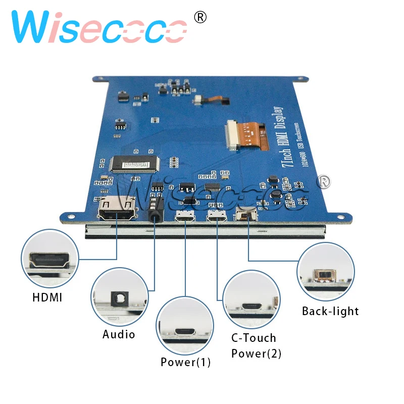 7 дюймов Raspberry Pi 4 Модель B 3B Plus ЖК-дисплей ёмкостный сенсорный экран 1024*600 800*480 HDMI TFT Win7 8 10
