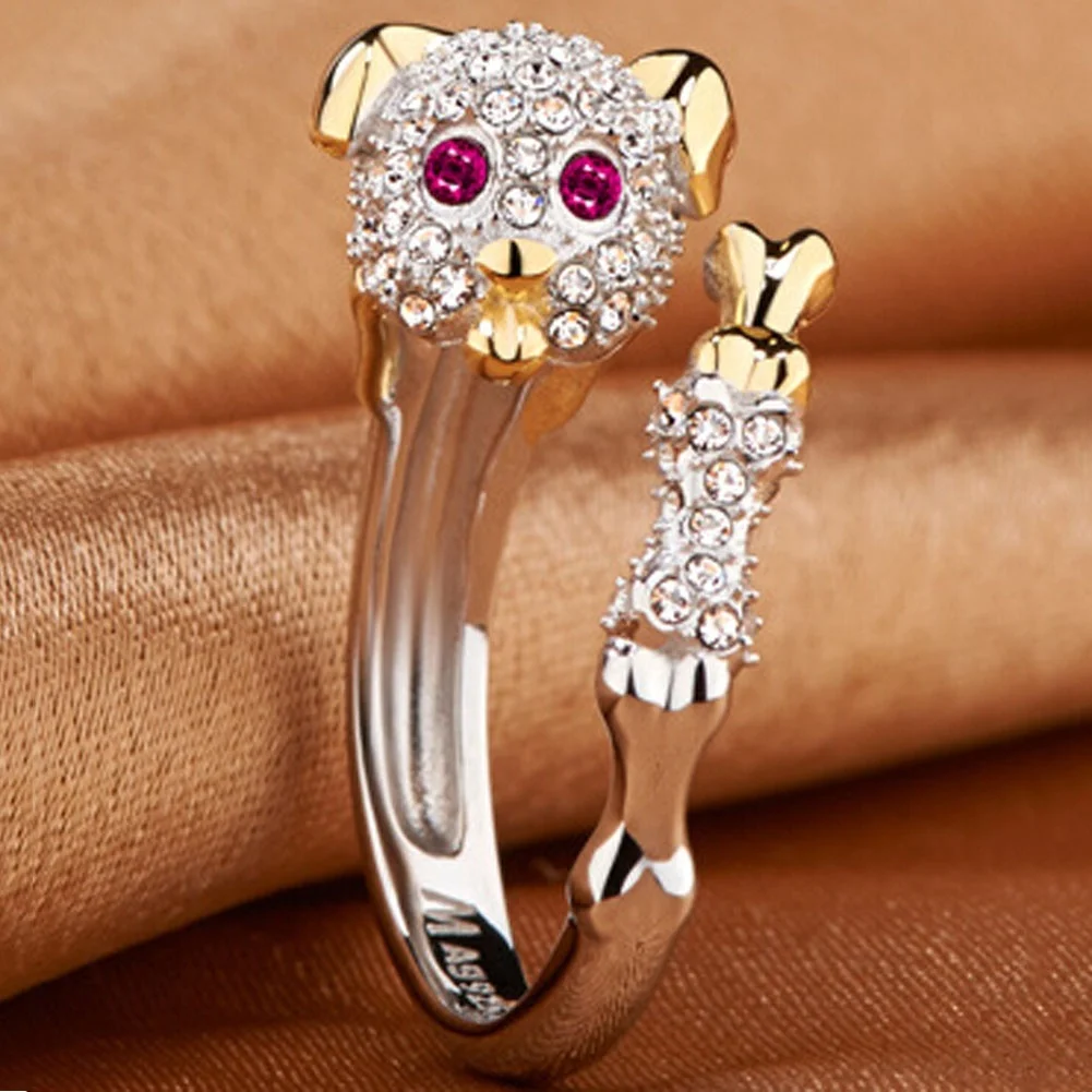 Cute Sweet Animal Chinese Classic Zodiac Ring Lady Men's Birthday Ring Adjustable Valentine Gift Ring A4P423