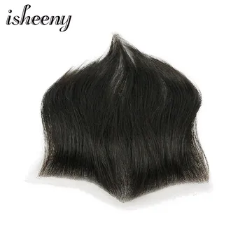 

15*7 100% Human Hair Piece For Men M Style Forehead Toupee Wig 4" Short Remy Hair With Lace Base Natural Hand Made