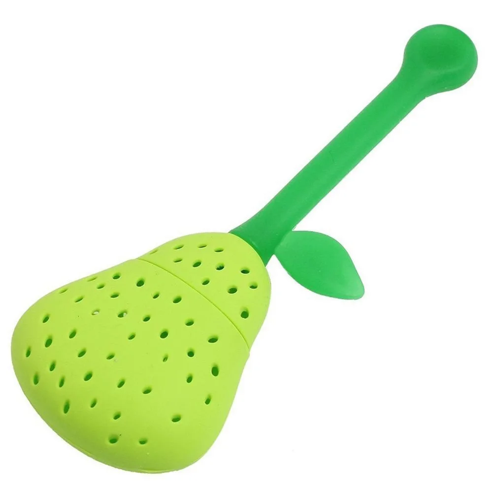 1 шт. силиконовая Груша Форма Чай Infuser лист ситечко Травяные специи Infuser Фильтр чайное ситечко чайник аксессуары для чайной кружки