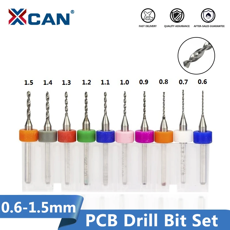 Micro PCB drill bits 10PCS 0.6-1.5mm Mini Double-edged Milling cutter SMT Micro PCB drill bits 10PCS 0.6-1.5mm Mini Double-edged Milling cutter SMT