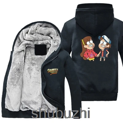 New Fashion Winter Men Women Gravity Falls hoodie Thick Hooded Warm Jacket Coat - Цвет: same as picture