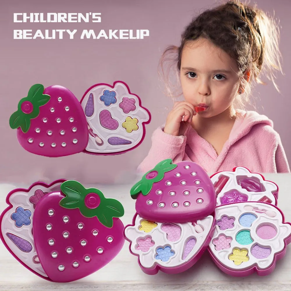 Set de maquillaje ecológico para niñas, juguete de juego de rol creativo para niñas, regalo para chicas