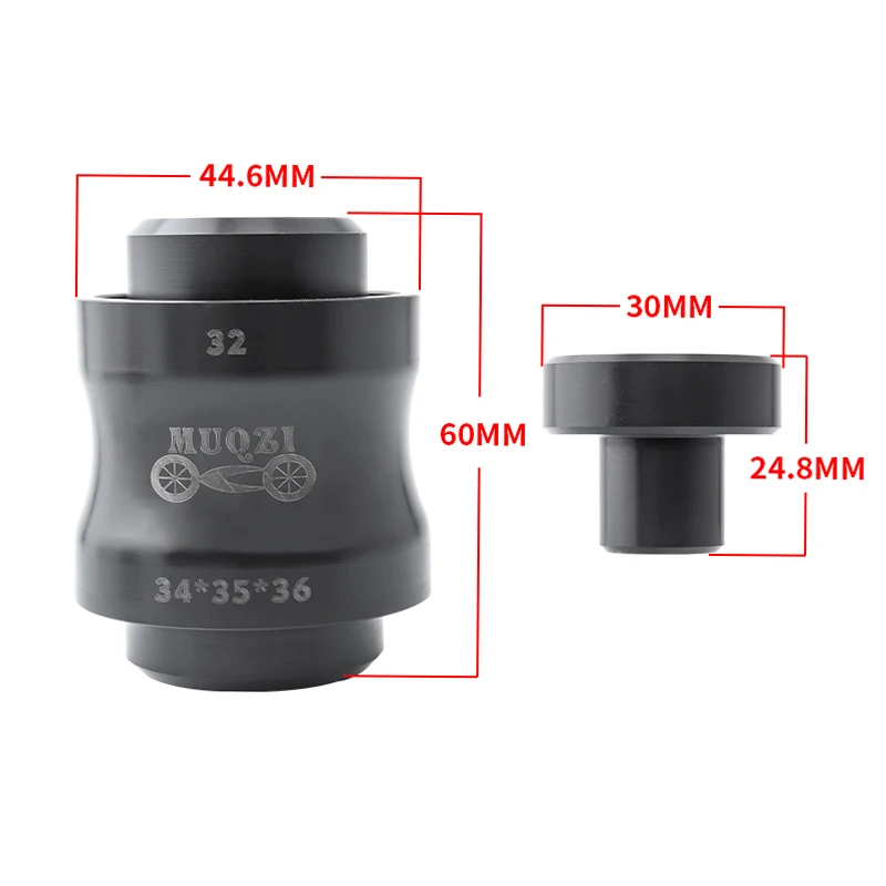 MUQZI 자전거 포크 더스트 씰 설치 도구 32mm 34mm 35mm 36mm 파이프 직경 서스펜션 포크 오일 씰 드라이버 도구