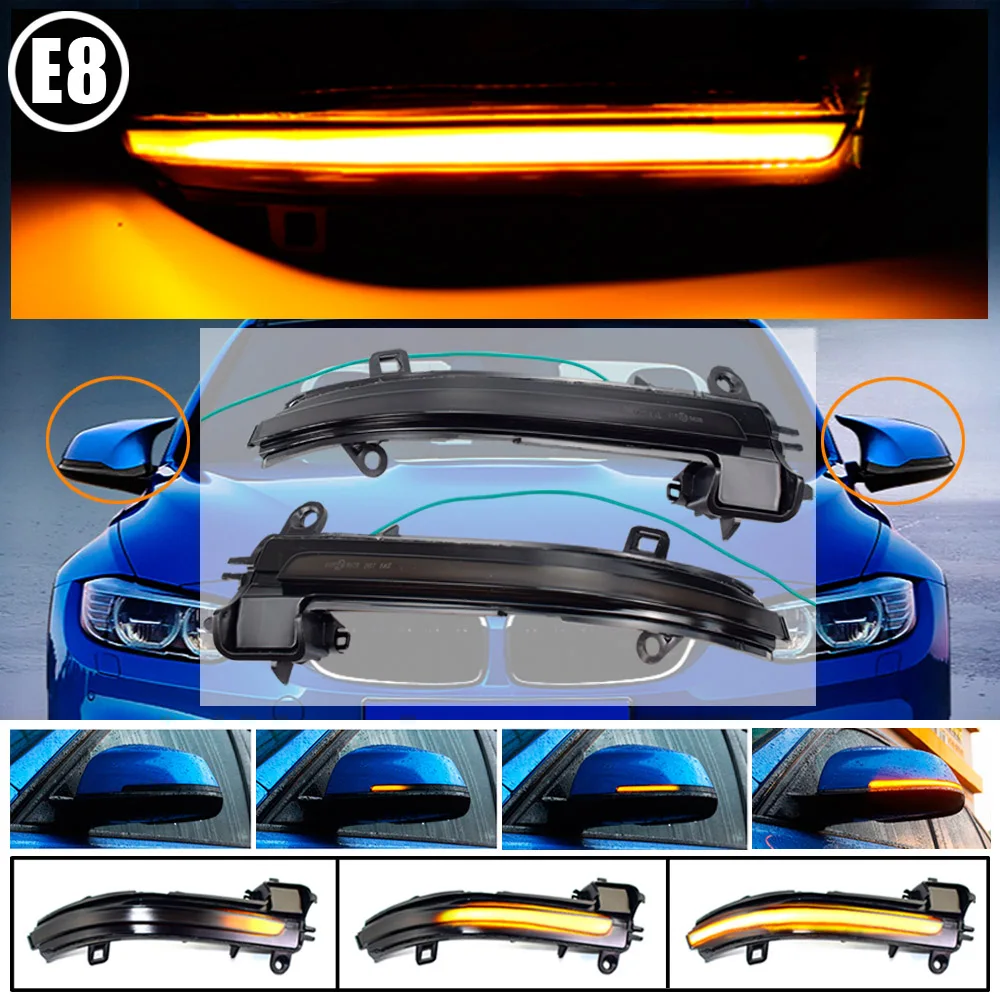 2pcs For BMW F20 F30 F31 F21 F22 F23 F32 F33 F34 X1 E84 F36 1 2 3 4 Series F87 M2 Dynamic Blinker Turn Signal LED Mirror Light | Автомобили