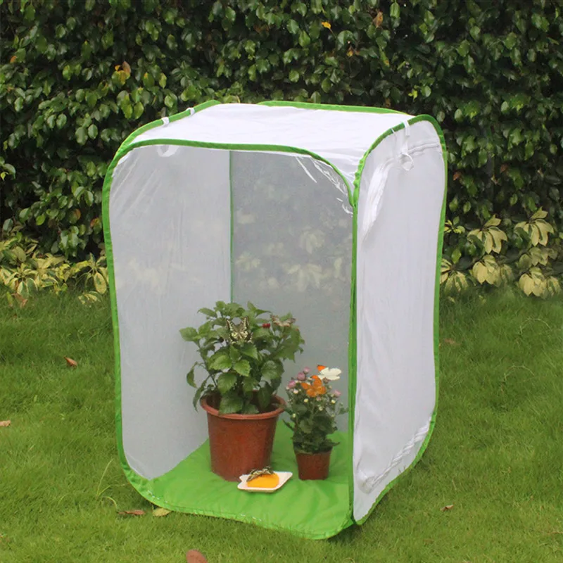 Foldable Insect Habitat Cage Seedling Plant Light Transmission Net Tent Greenhouse LBShipping
