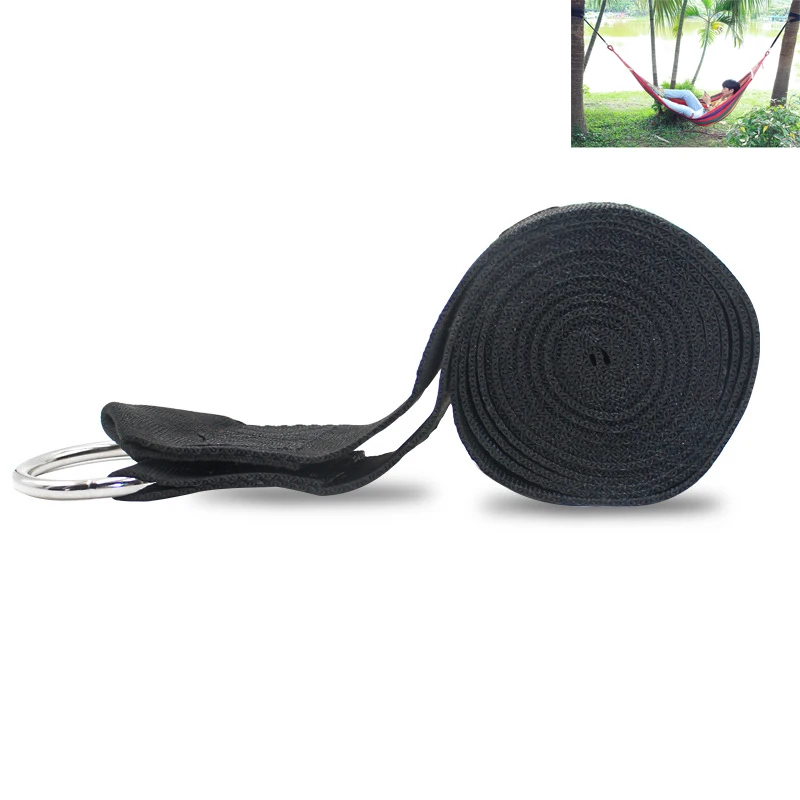 

Outdoor hammock rope adjustable belt with special straps reinforced tied rope hook thickening carabiner hanging rope swing rope
