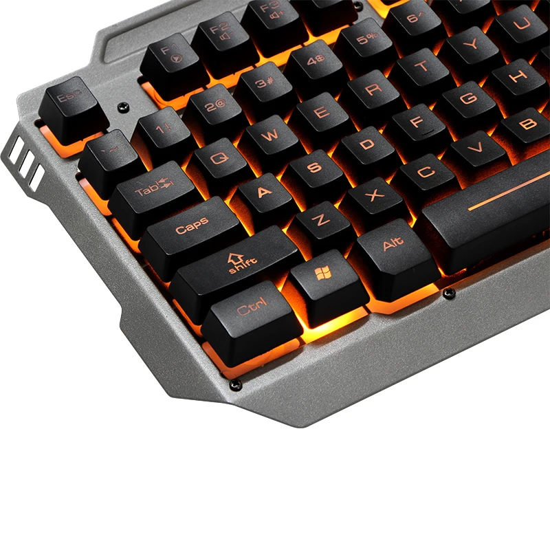 K9X Проводная светящаяся игровая клавиатура металлическая панель эргономичный дизайн Механическая Подсветка клавиатуры удобная сенсорная геймерская клавиатура