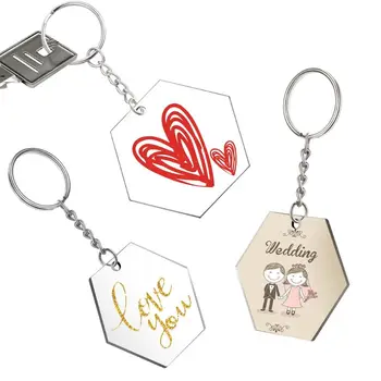 

Acrylic Transparent Star Heart Oval Discs Key Chains Round Acrylic Keychain Blanks Tassel Pendant Keyring Jewelry Making