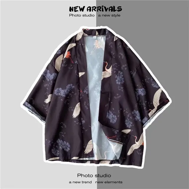 V-hanver Kimono Man Japanse Kleding Yukata Mannelijke Samurai Kostuum Haori Obi Strand Mannen Kimono Vest Japanse Streetwear Jas 1961