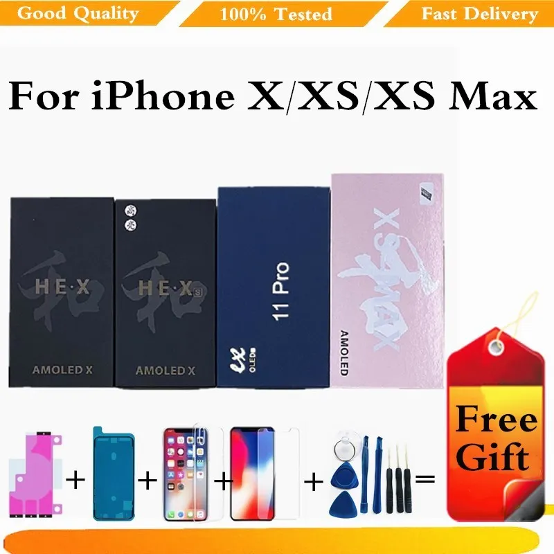 ЖК дисплей с дигитайзером в сборе без битых пикселей для iPhone X Xs|Экраны мобильных телефонов| |