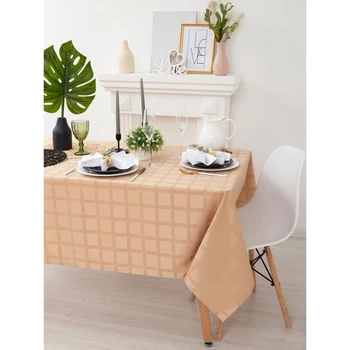 

Tablecloth "Ethel" Geometry 150x250 cm, cappuccino color, square. 192 g / m2, chl with GMO
