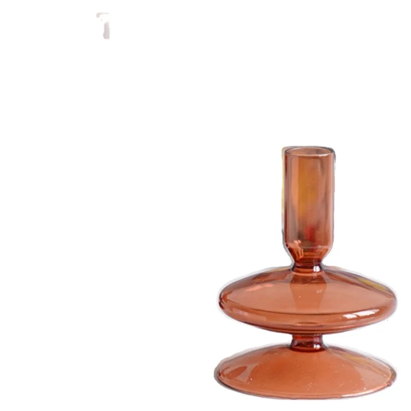 

Candle Holders Decor for Table Glass Nordic Retro Home Decoration Ornaments Luxury Romantic Creative Memorial Gifts for Friend B